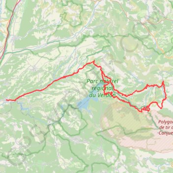 Itinéraire Les gorges du Verdon, distance, dénivelé, altitude, carte, profil, trace GPS