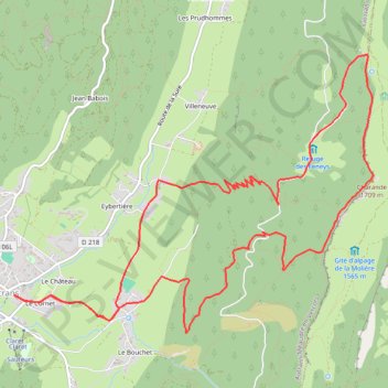 Itinéraire Pas de l'ours (vercors), distance, dénivelé, altitude, carte, profil, trace GPS