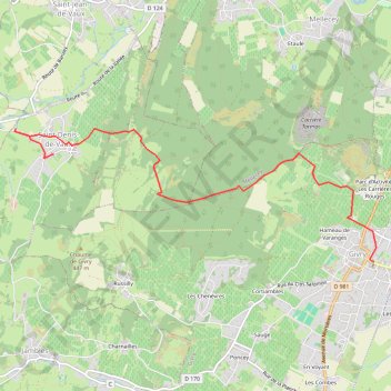Itinéraire Saint Denis de Vaux - Givry, distance, dénivelé, altitude, carte, profil, trace GPS