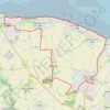 Itinéraire Douvres - Luc-sur-Mer - Courseulles-sur-mer, distance, dénivelé, altitude, carte, profil, trace GPS