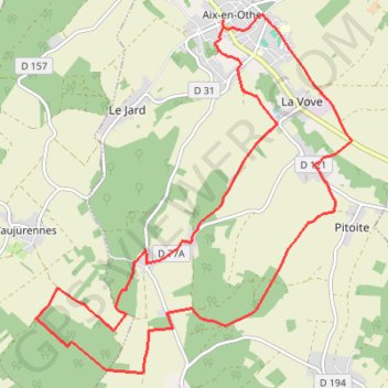 Itinéraire Les Hameaux d'Aix-en-Othe, distance, dénivelé, altitude, carte, profil, trace GPS