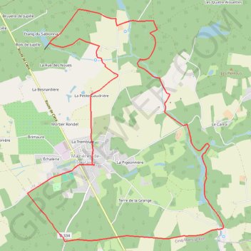 Itinéraire Sentier de Mazières de Touraine, distance, dénivelé, altitude, carte, profil, trace GPS