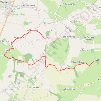 Itinéraire ES 2-4-6 Cérences - Muneville, distance, dénivelé, altitude, carte, profil, trace GPS