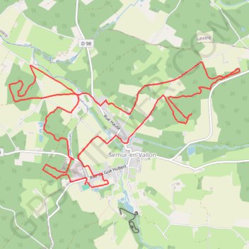 Itinéraire Semur en vallon, distance, dénivelé, altitude, carte, profil, trace GPS