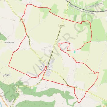 Itinéraire Boucle des maisons de maîtres - Saint-Germain-la-Campagne, distance, dénivelé, altitude, carte, profil, trace GPS