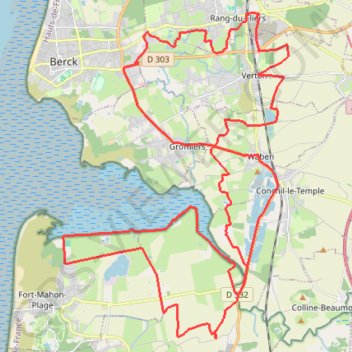 Itinéraire La Balade du grizzly - Berck-sur-Mer, distance, dénivelé, altitude, carte, profil, trace GPS