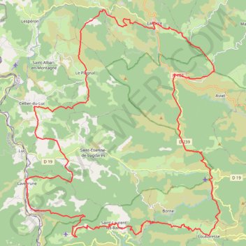 Itinéraire Rando Ardeche, distance, dénivelé, altitude, carte, profil, trace GPS