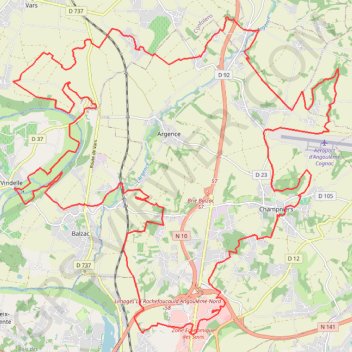 Itinéraire La Chignolle - Champniers, distance, dénivelé, altitude, carte, profil, trace GPS