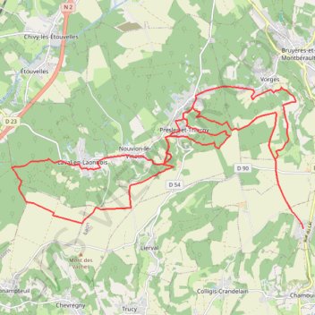 Itinéraire Les vendangeoirs, distance, dénivelé, altitude, carte, profil, trace GPS