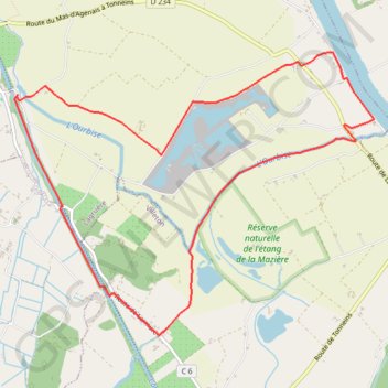 Itinéraire Lagruère, dans la boucle de l'Ourbise - Pays Val de Garonne - Gascogne, distance, dénivelé, altitude, carte, profil, trace GPS