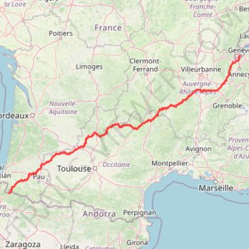 Itinéraire Chemin de Saint-Jacques-de-Compostelle, distance, dénivelé, altitude, carte, profil, trace GPS