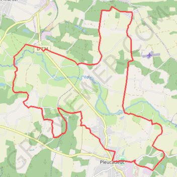 Itinéraire Pleucadeuc, distance, dénivelé, altitude, carte, profil, trace GPS