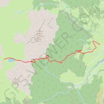 Itinéraire Lac de Lhurs, distance, dénivelé, altitude, carte, profil, trace GPS