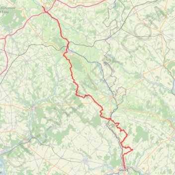 Itinéraire Gisors - Forges-les-Eaux - Neufchâtel-en-Bray, distance, dénivelé, altitude, carte, profil, trace GPS
