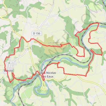 Itinéraire La vallée du Blavet - Le circuit de Bieuzy, distance, dénivelé, altitude, carte, profil, trace GPS