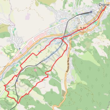 Itinéraire Circuit du Golf, distance, dénivelé, altitude, carte, profil, trace GPS