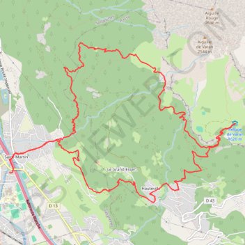 Itinéraire Refuge de Varan par Lachat d'en haut, distance, dénivelé, altitude, carte, profil, trace GPS