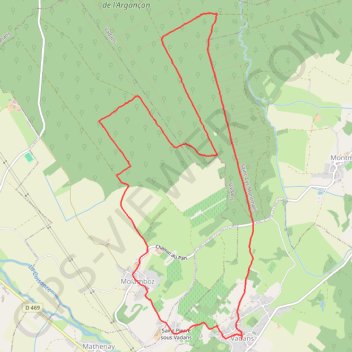 Itinéraire Rando vadans, distance, dénivelé, altitude, carte, profil, trace GPS