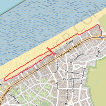 Itinéraire La Panne, distance, dénivelé, altitude, carte, profil, trace GPS