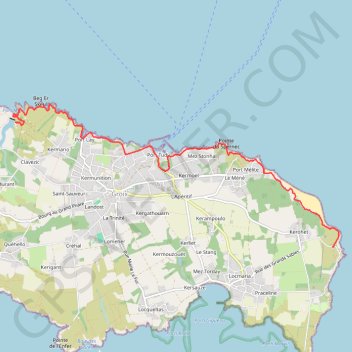 Itinéraire Île de Groix (56), distance, dénivelé, altitude, carte, profil, trace GPS