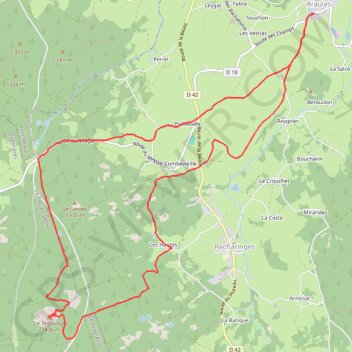 Itinéraire Le Grand Testavoyre - Araules, distance, dénivelé, altitude, carte, profil, trace GPS