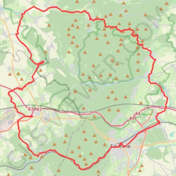 Itinéraire B72, distance, dénivelé, altitude, carte, profil, trace GPS
