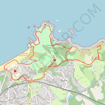 Itinéraire Hendaye, domaine d'Abbadie, distance, dénivelé, altitude, carte, profil, trace GPS