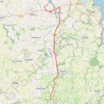 Itinéraire véhicules landivisiau-sibiril, distance, dénivelé, altitude, carte, profil, trace GPS
