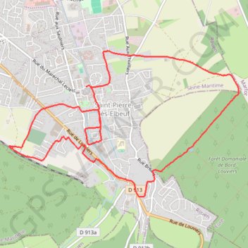 Itinéraire Saint Pierre les Elbeuf, distance, dénivelé, altitude, carte, profil, trace GPS