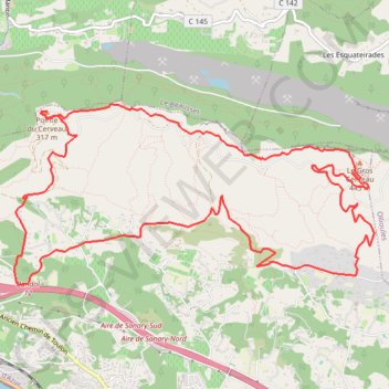 Itinéraire Le gros cerveau, distance, dénivelé, altitude, carte, profil, trace GPS