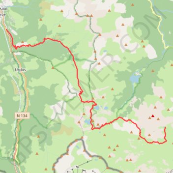 Itinéraire Pyrénées - Pombie - Ayous - Etsaut, distance, dénivelé, altitude, carte, profil, trace GPS