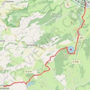 Itinéraire Lacs d'Auvergne J4, distance, dénivelé, altitude, carte, profil, trace GPS