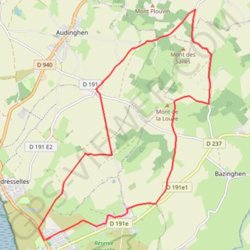 Itinéraire Le Site des 2 Caps - Le Mont de la Louve, distance, dénivelé, altitude, carte, profil, trace GPS