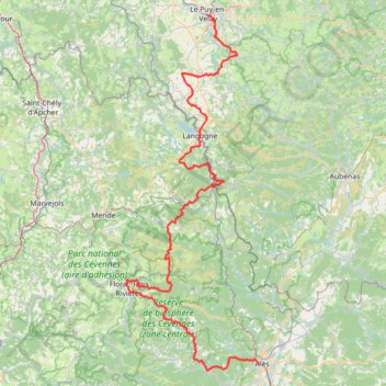 Itinéraire GR®70 Chemin de Stevenson, distance, dénivelé, altitude, carte, profil, trace GPS
