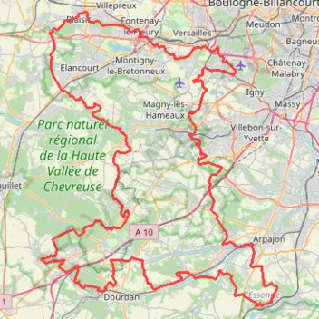 Itinéraire Plaisir, distance, dénivelé, altitude, carte, profil, trace GPS