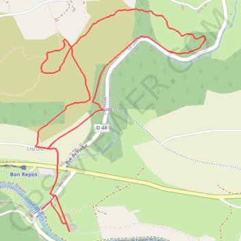 Itinéraire Allées couvertes de Liscuis – Ecluse n°138 de Bon Repos boucle au départ de Saint-Gelven, distance, dénivelé, altitude, carte, profil, trace GPS