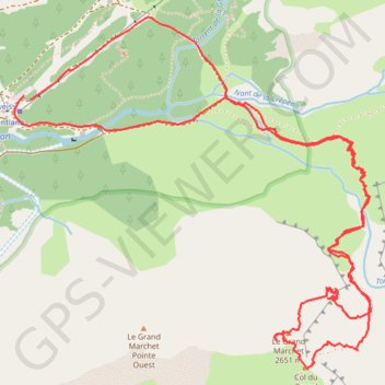 Itinéraire Le Grand Marchet, distance, dénivelé, altitude, carte, profil, trace GPS