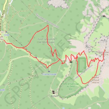 Itinéraire Chamechaude, distance, dénivelé, altitude, carte, profil, trace GPS