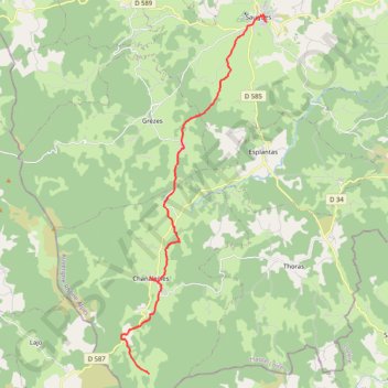 Itinéraire Saugues - Le Sauvage - Chemin de Compostelle, distance, dénivelé, altitude, carte, profil, trace GPS