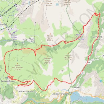 Itinéraire Itinéraire principal, distance, dénivelé, altitude, carte, profil, trace GPS