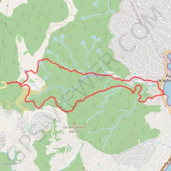 Itinéraire Vallon de la Gaillarde - Les Issambres, distance, dénivelé, altitude, carte, profil, trace GPS