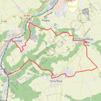 Itinéraire Chalautre-la-Petite, distance, dénivelé, altitude, carte, profil, trace GPS