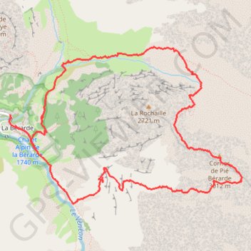 Itinéraire Cornes de Pié Bérarde, distance, dénivelé, altitude, carte, profil, trace GPS