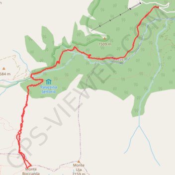 Itinéraire Monte Bocciarda (ex Porta Sarazina), distance, dénivelé, altitude, carte, profil, trace GPS