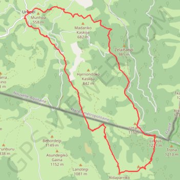 Itinéraire Lupuzuri et Lindus depuis urepel, distance, dénivelé, altitude, carte, profil, trace GPS