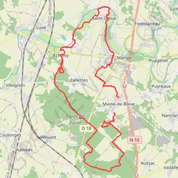 Itinéraire Maine, distance, dénivelé, altitude, carte, profil, trace GPS