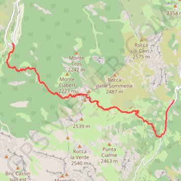 Itinéraire Val Maira : Chialvetta - Preit, distance, dénivelé, altitude, carte, profil, trace GPS