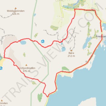 Itinéraire J5 - Kvalvika petite boucle, distance, dénivelé, altitude, carte, profil, trace GPS