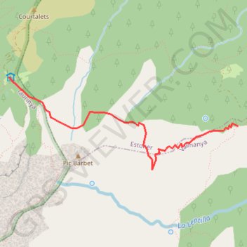 Itinéraire Ras del Prat aux Cortalets Variante, distance, dénivelé, altitude, carte, profil, trace GPS