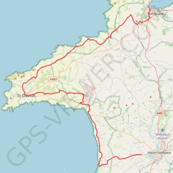 Itinéraire 01: Fishguard – Haverfordwest (DEVELOPED_WITH_SIGNS), distance, dénivelé, altitude, carte, profil, trace GPS